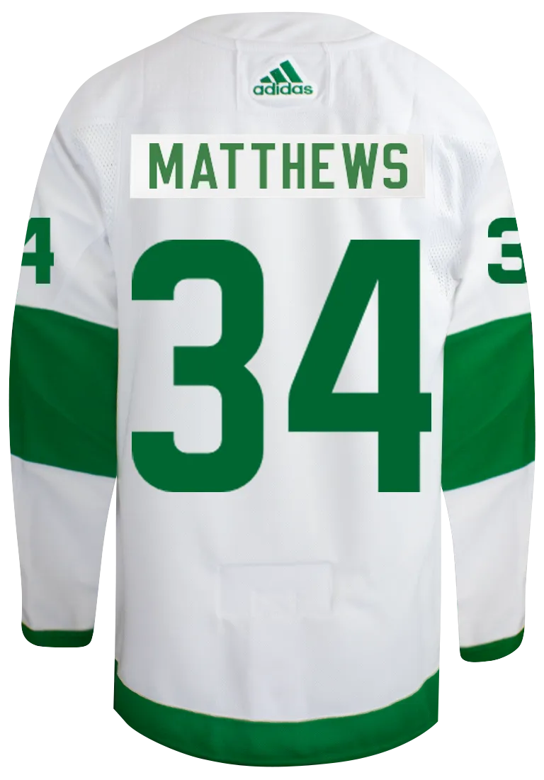 Maple Leafs Adidas Men's Authentic 2024 St Pats Jersey - MATTHEWS