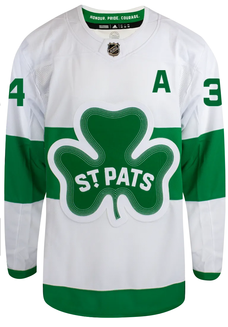 Maple Leafs Adidas Men's Authentic 2024 St Pats Jersey - MATTHEWS