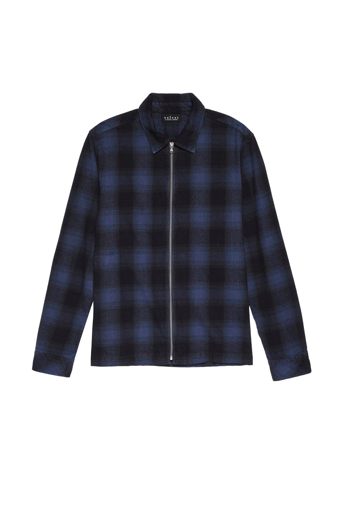 MARK ZIP-UP PLAID SHIRT