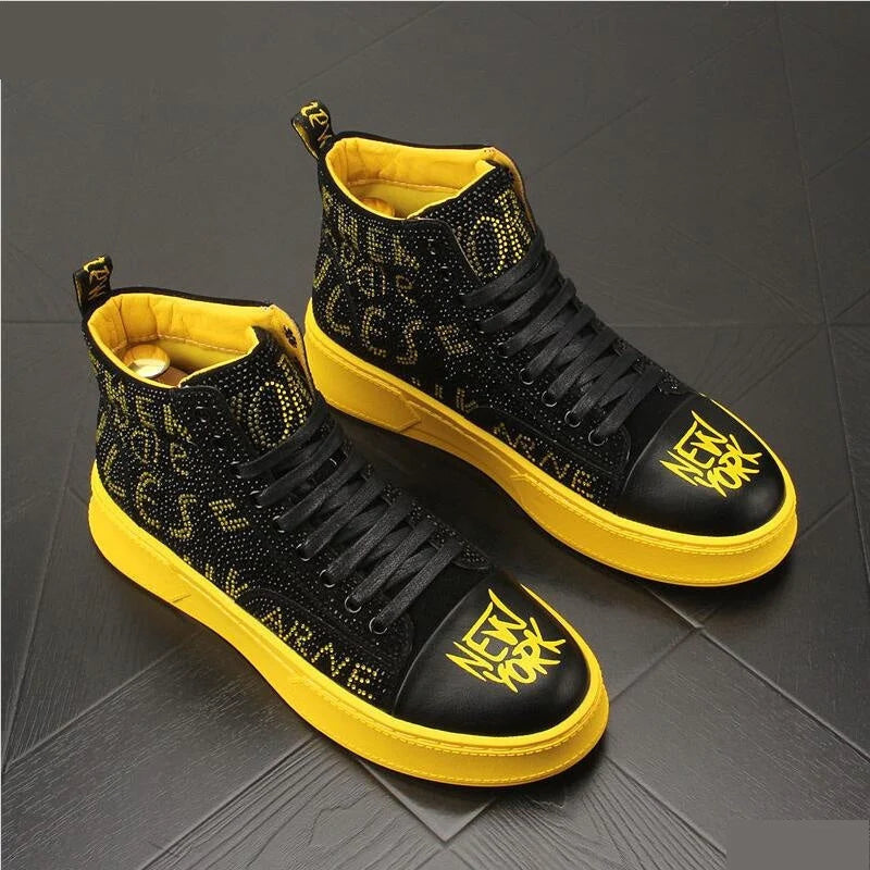 Men's Autumn Casual Height Increasing Waterproof Hi-Top Sports Shoes