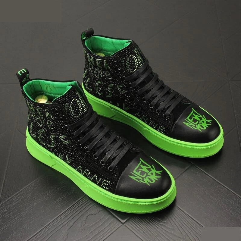 Men's Autumn Casual Height Increasing Waterproof Hi-Top Sports Shoes