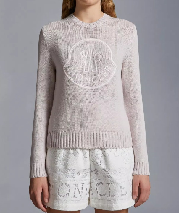 MONCLER  |Embroidered Logo Cashmere & Wool Sweater