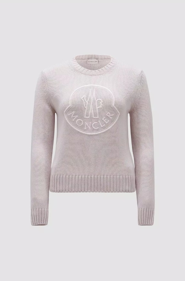 MONCLER  |Embroidered Logo Cashmere & Wool Sweater