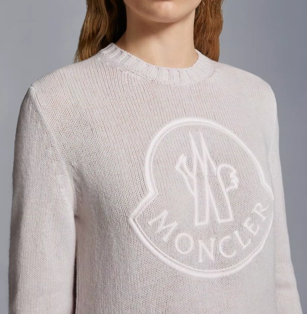 MONCLER  |Embroidered Logo Cashmere & Wool Sweater