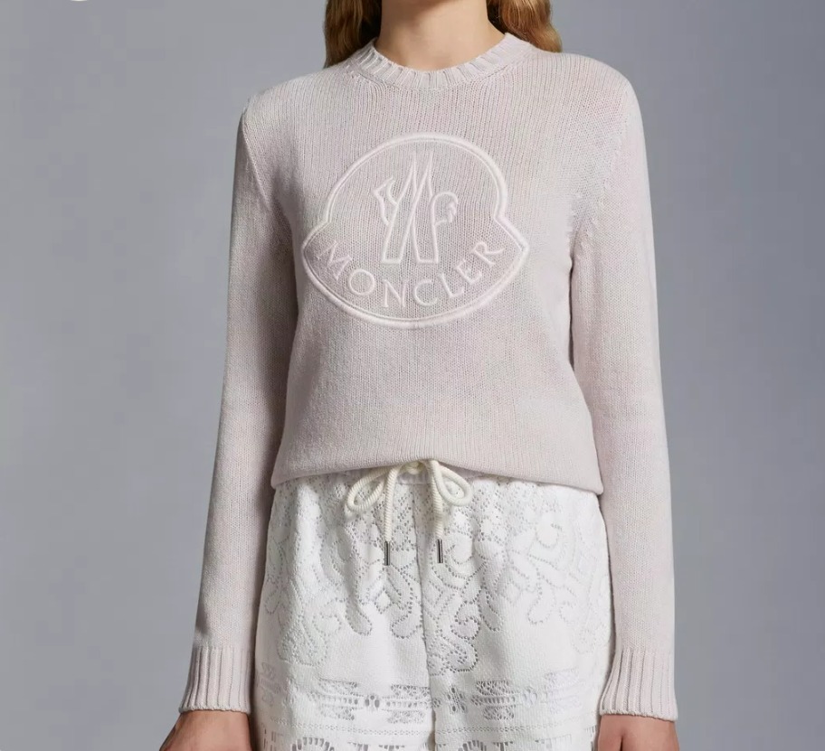 MONCLER  |Embroidered Logo Cashmere & Wool Sweater