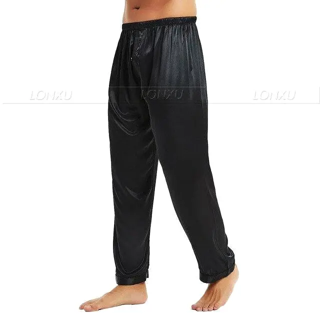 Not Too Easy Men Silk Pajama Pants