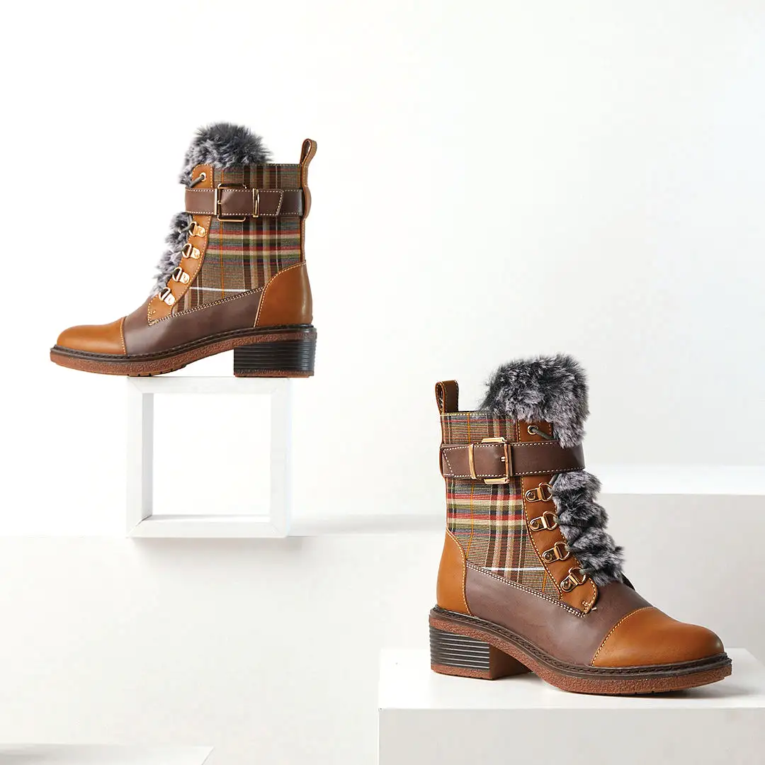 PATRIZIA HILVIA-PLAID BOOTIES