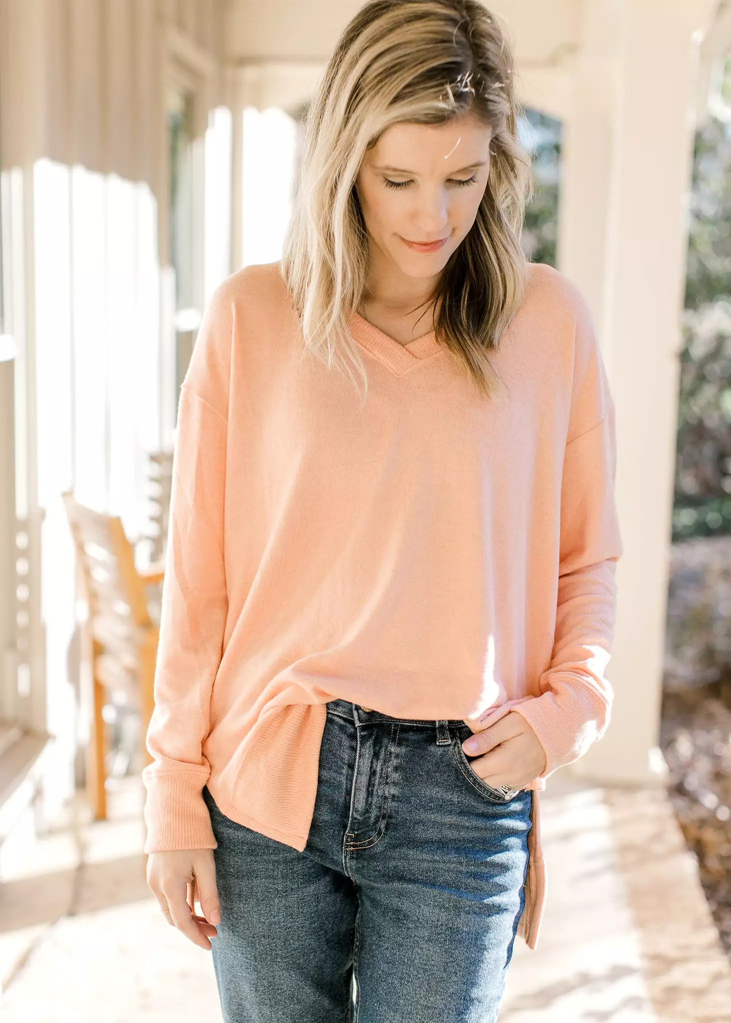 Peach Hue Sweater