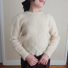 Pearl Mohair Knit Sweater