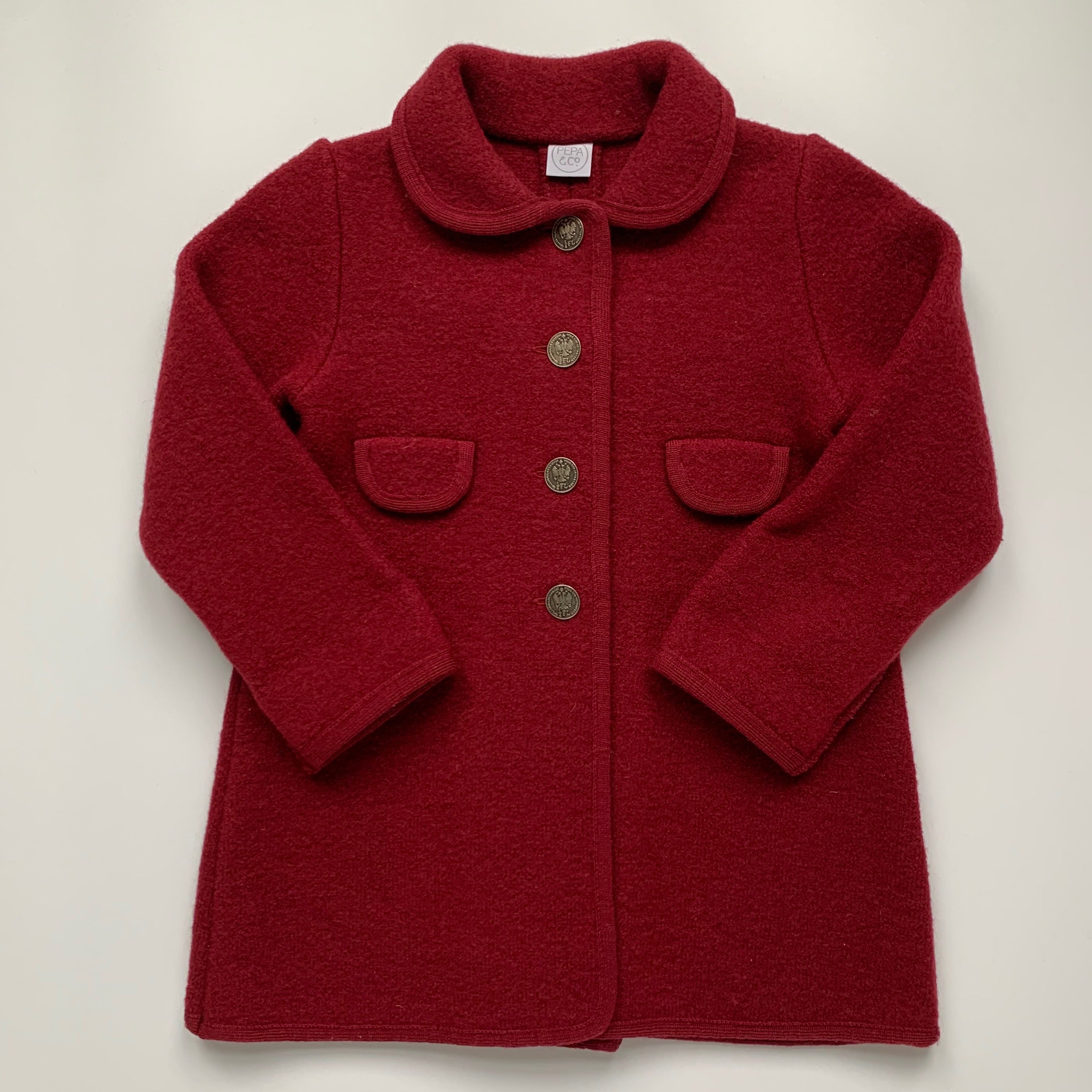 Pepa & Co Maroon Wool Coat: 3 Years