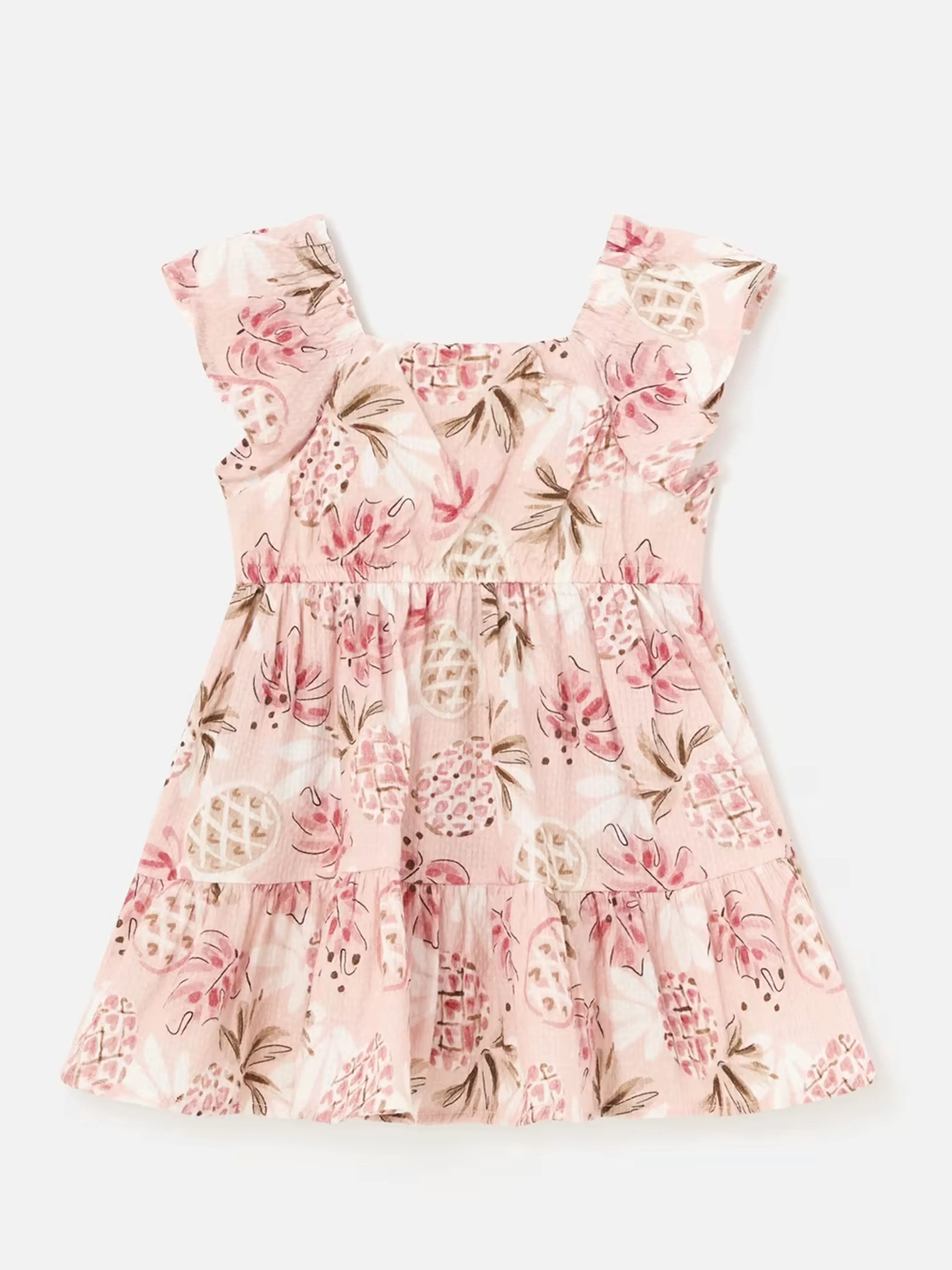 Pink Pineapple Print Dress