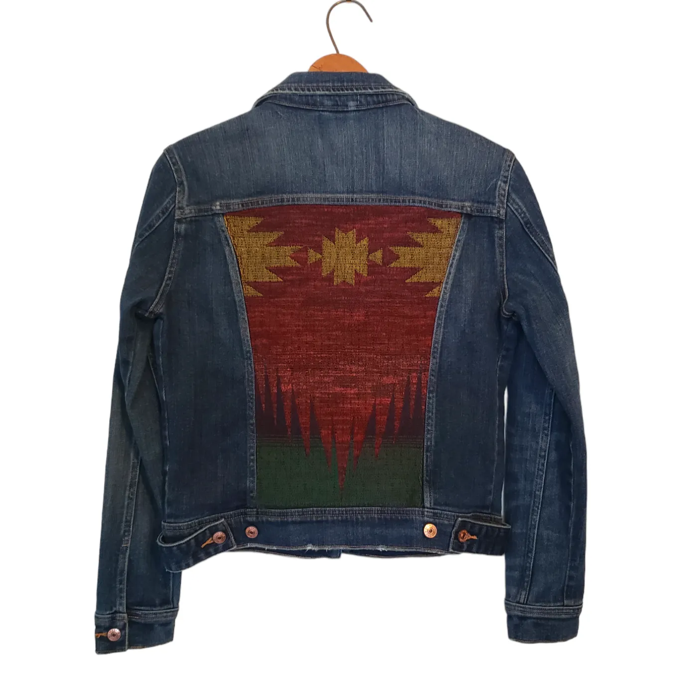 Reworked Denim Jacket - Aztec Sunset