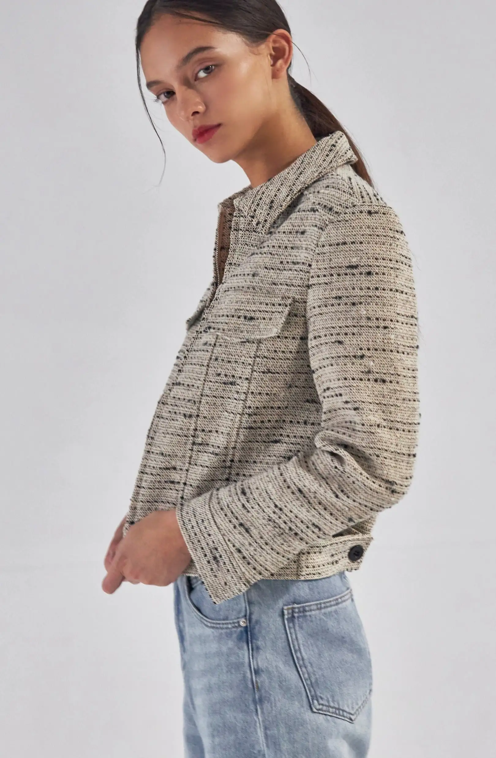 Ride or die tweed jacket