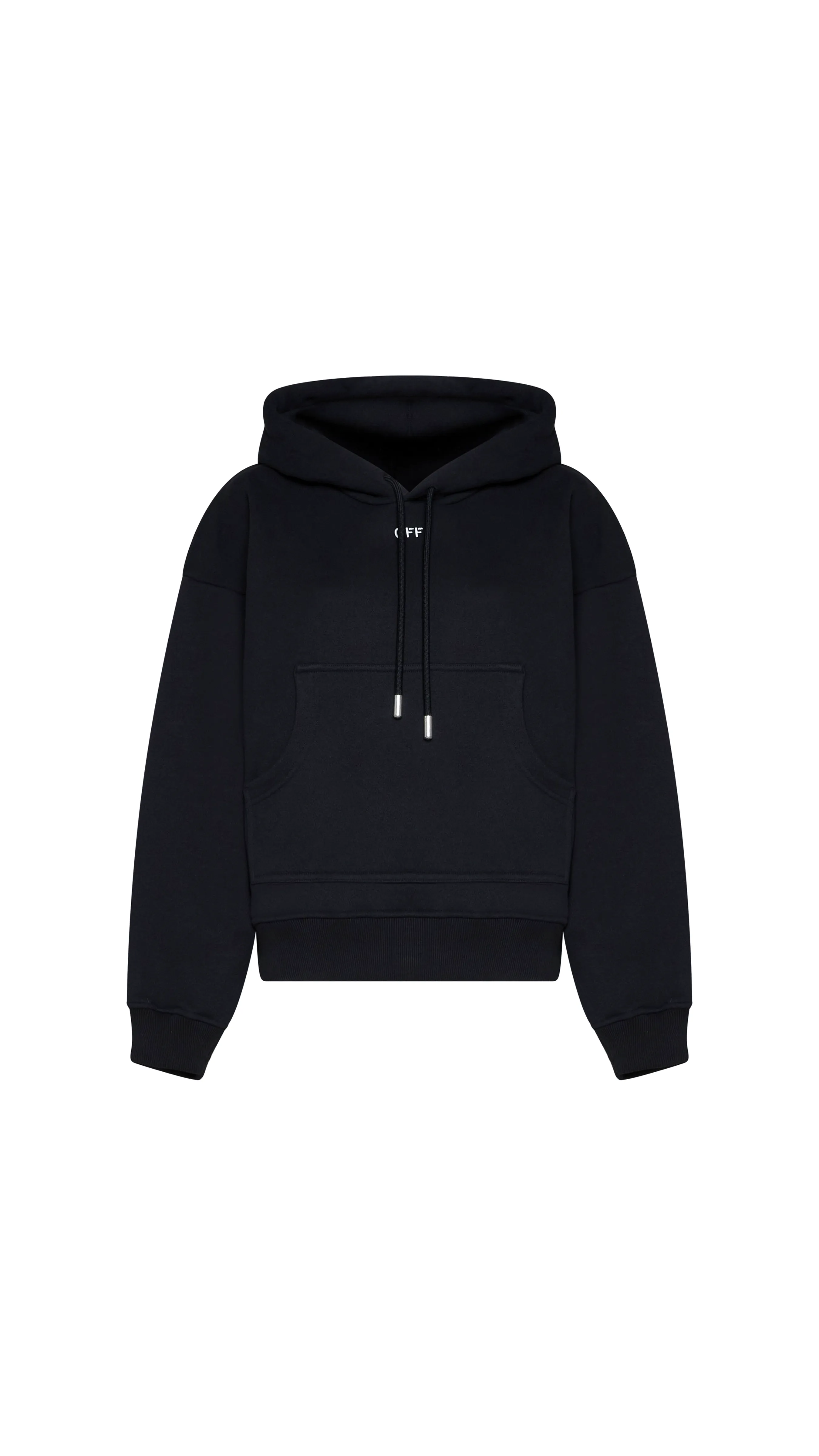 Round Oversize Hoodie - Black