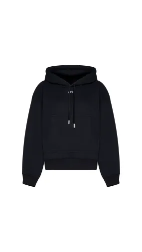 Round Oversize Hoodie - Black