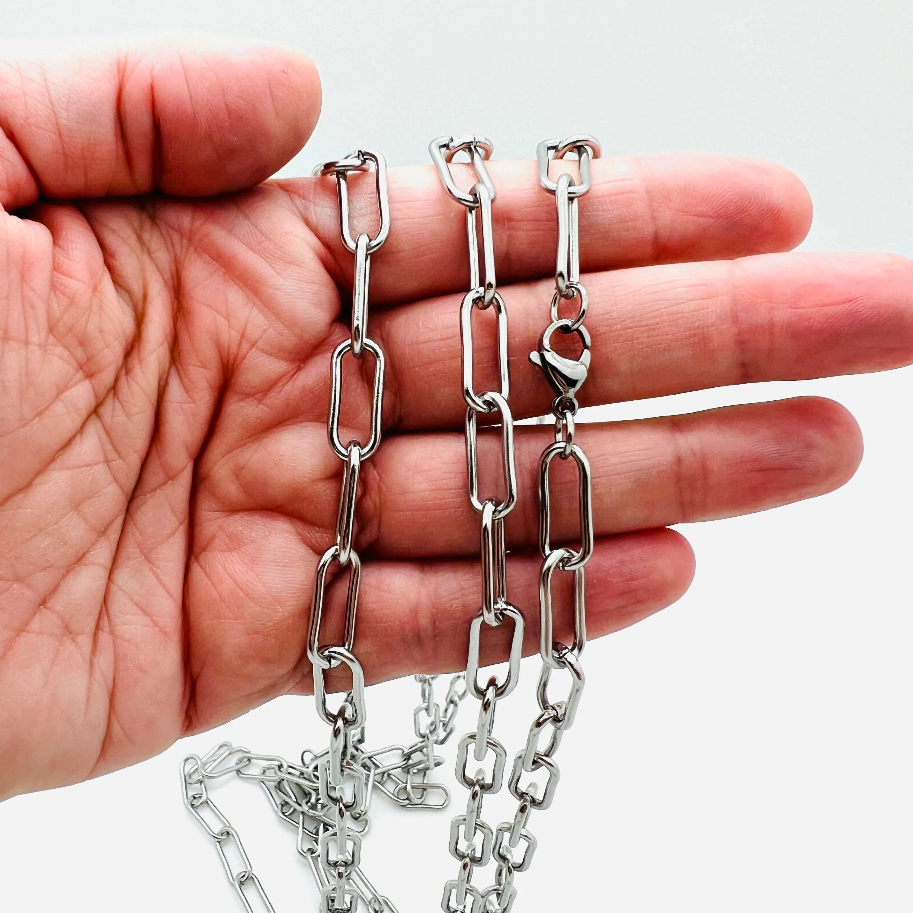 Round Paperclip Chain - Stainless