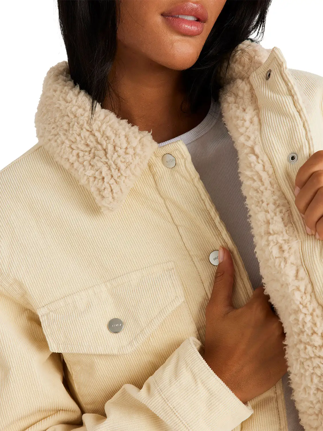 RVCA Ladies Roy Sherpa Cord Jacket