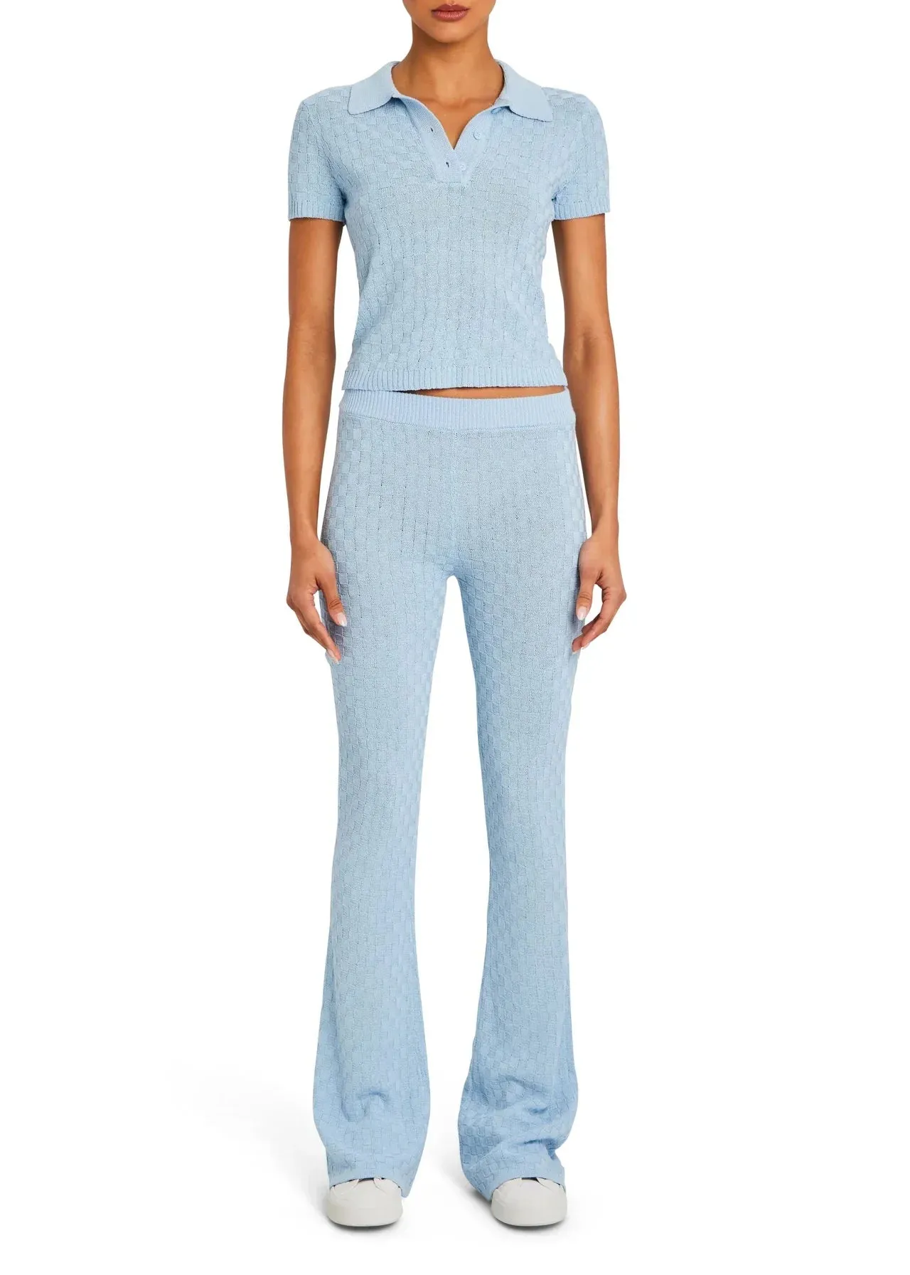 Seroya Agatha Knit Pants | Powder Blue