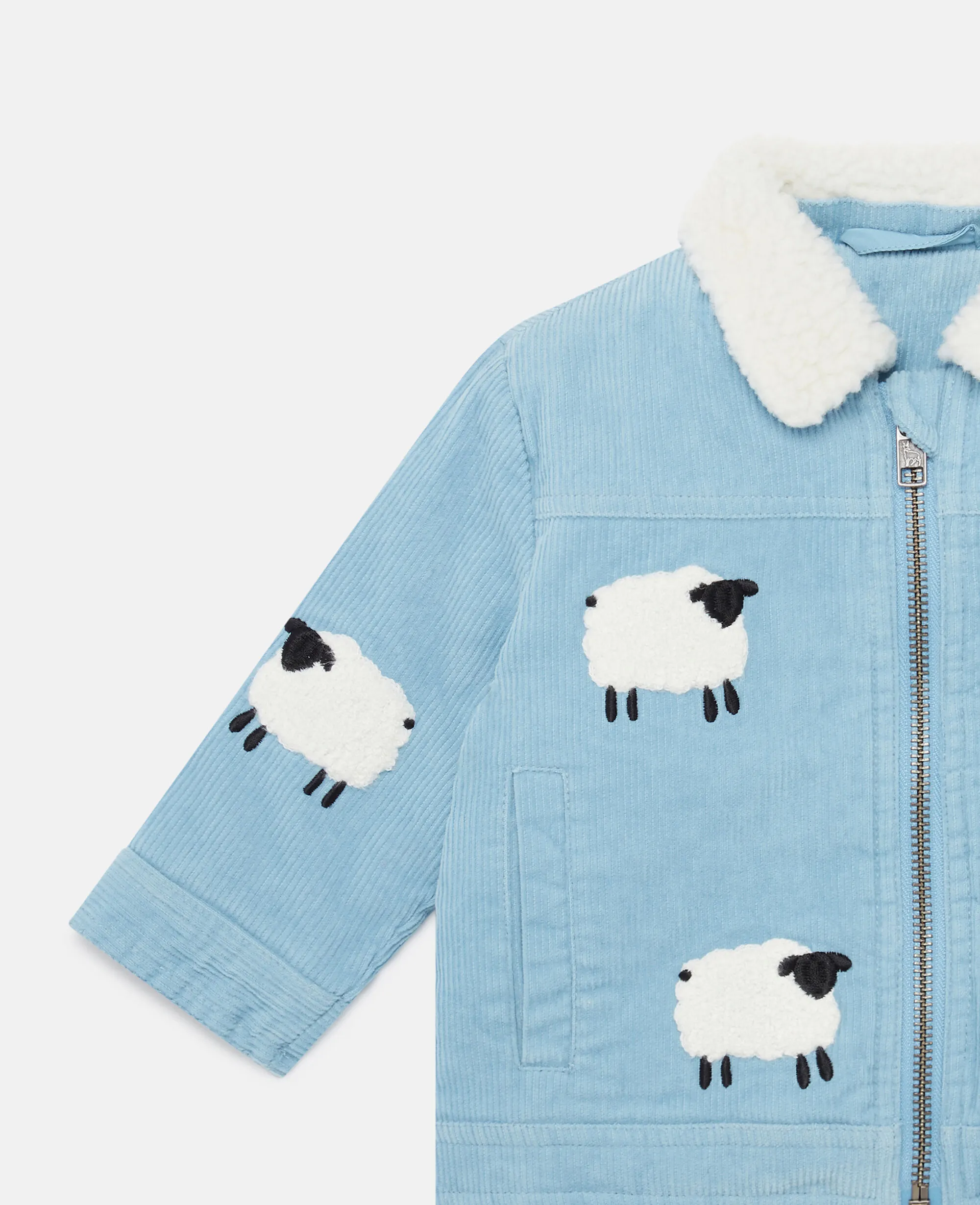 Sheep Pattern Denim Jacket