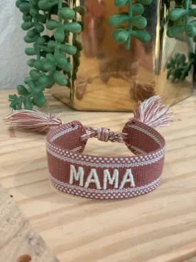 shop LONA - MAMA Embroidered Friendship Bracelet