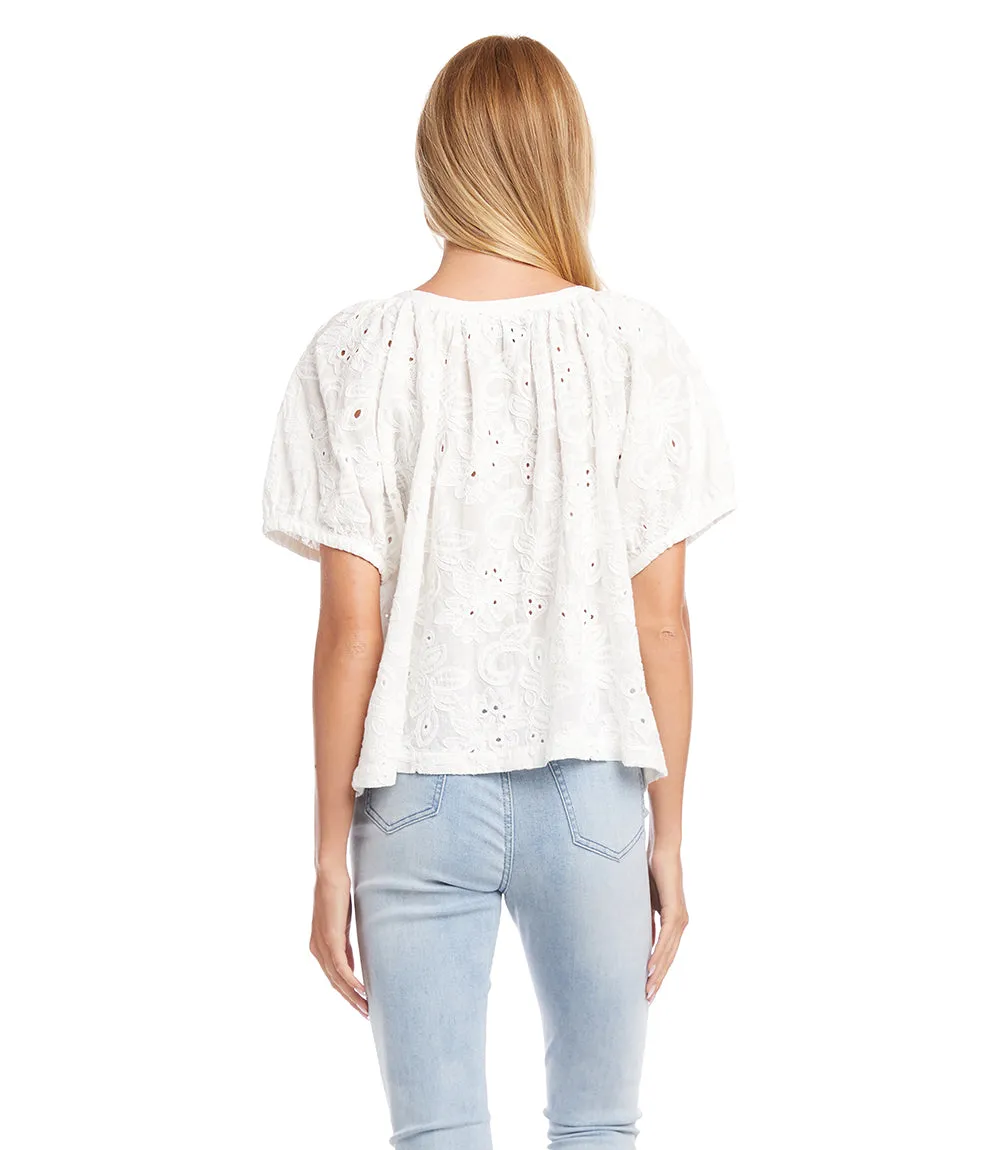 Short Sleeve Peasant Top