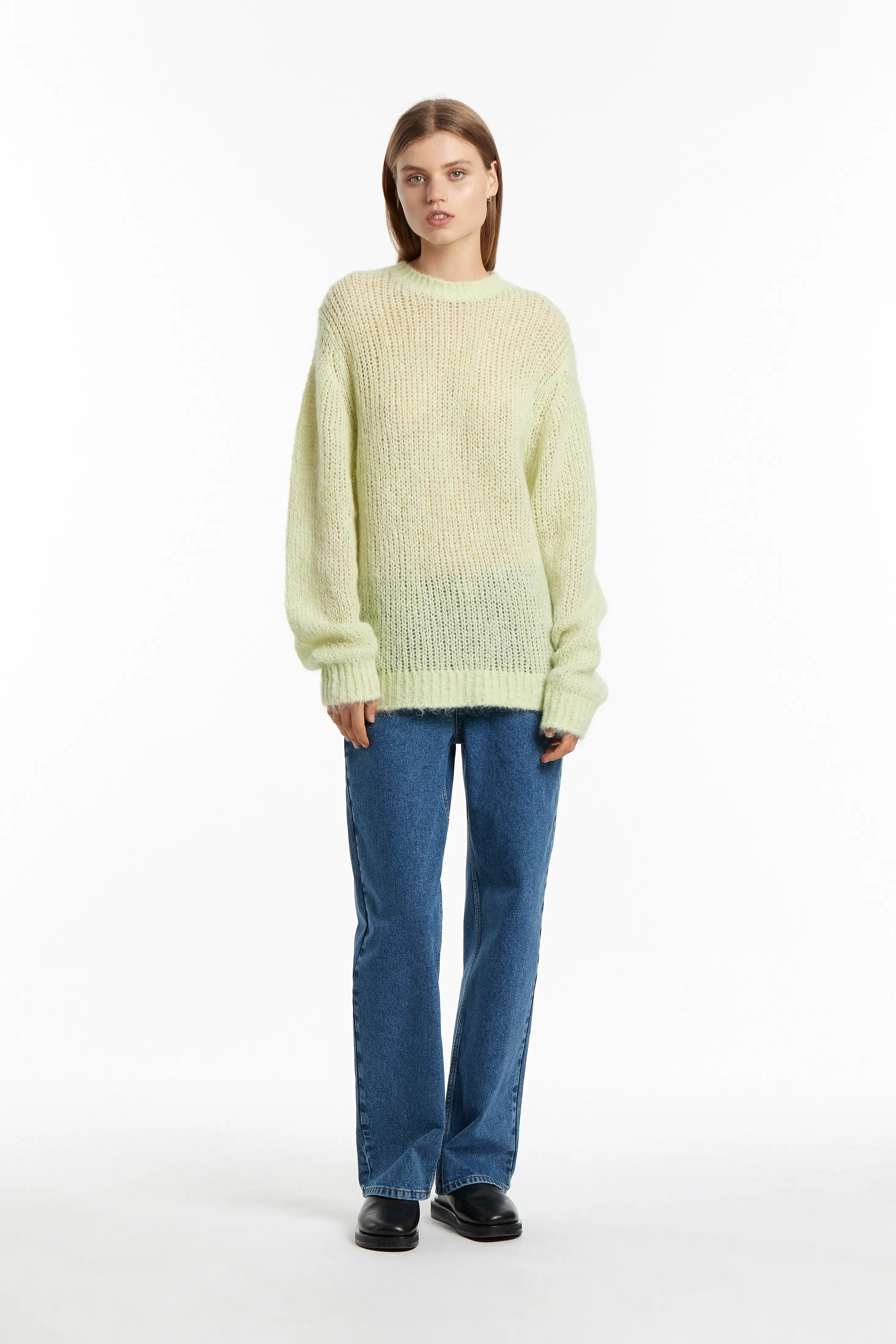 SIR The Label - Ciao Open Knit Sweater - Pistachio