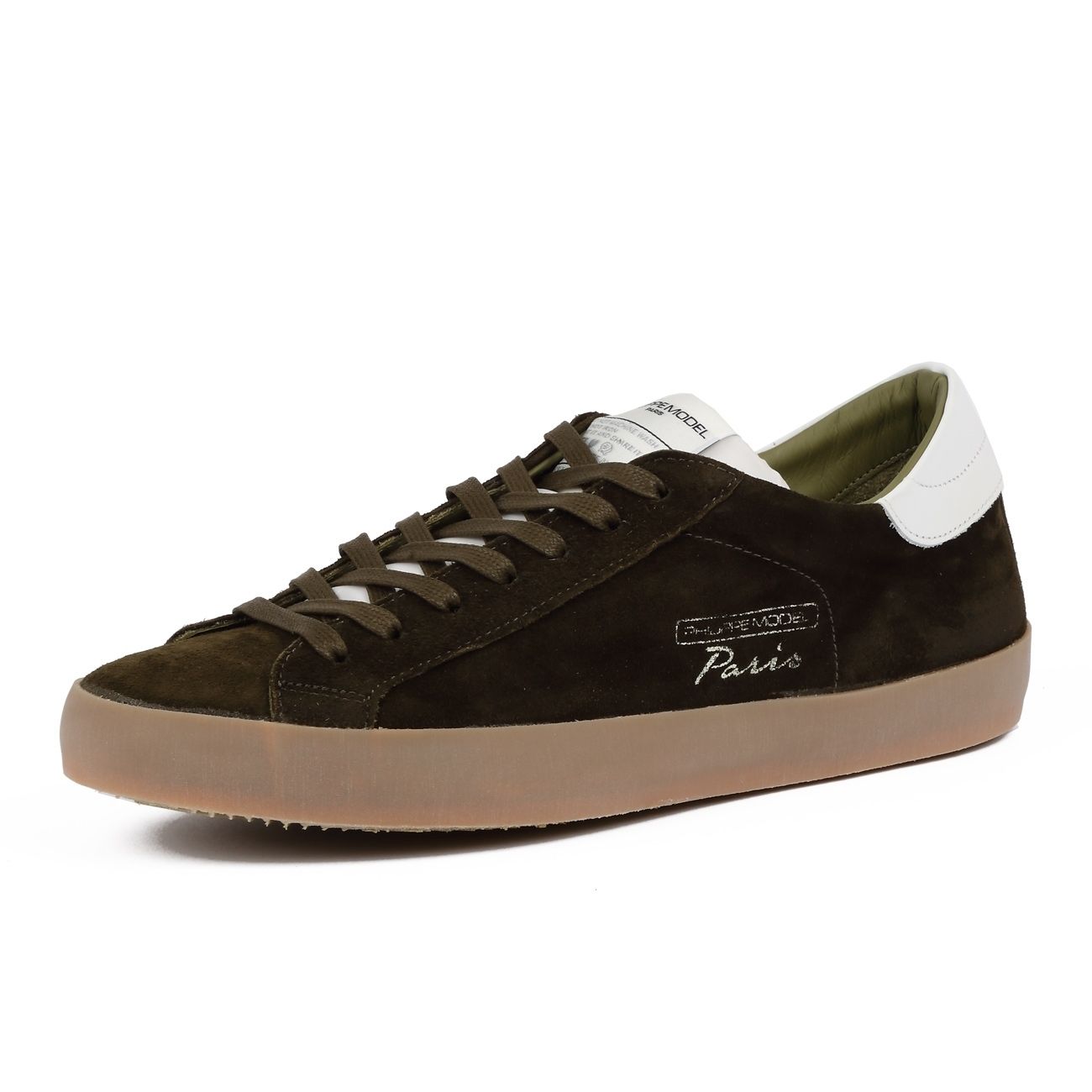 SNEAKER BASSA SCAMOSCIATA PARIS VINTAGE Uomo Mixage militare