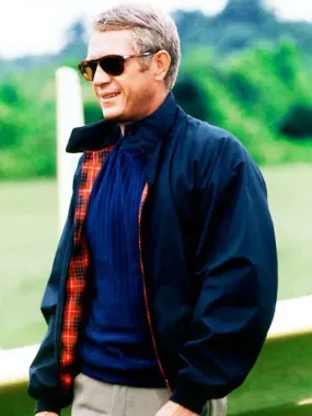 Steve McQueen Blue Harrington Jacket - New American Jackets