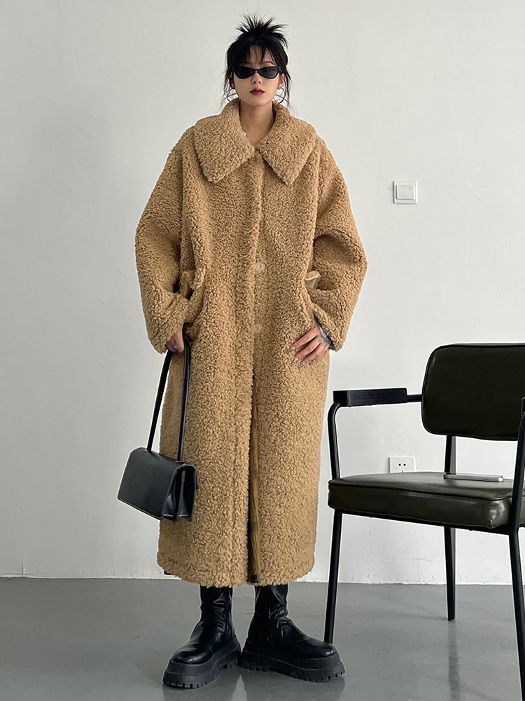 Teeka Fuzz Coat - Khaki