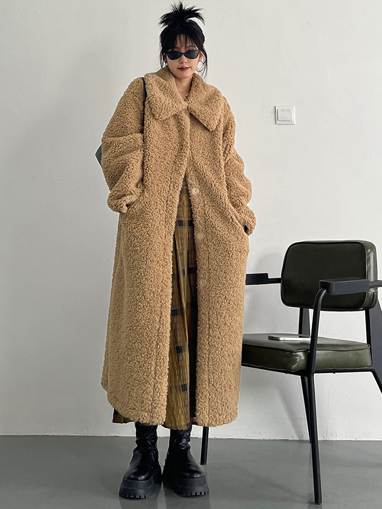 Teeka Fuzz Coat - Khaki