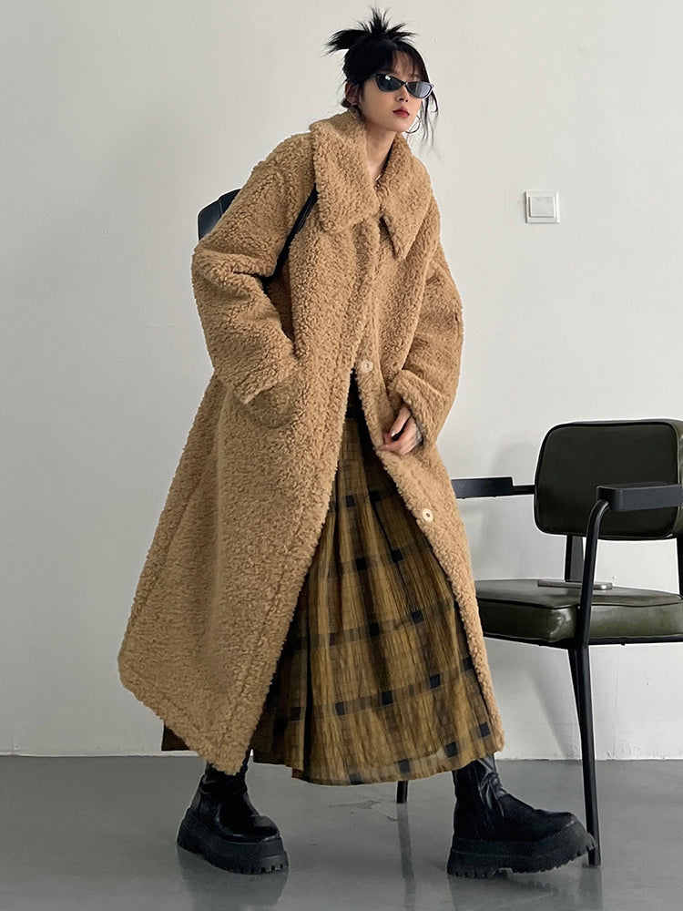 Teeka Fuzz Coat - Khaki