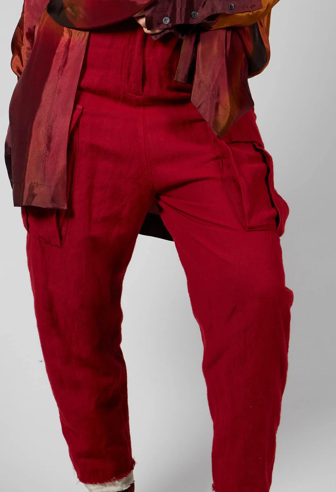 Ticket Pocket Cargo Pants in Blood