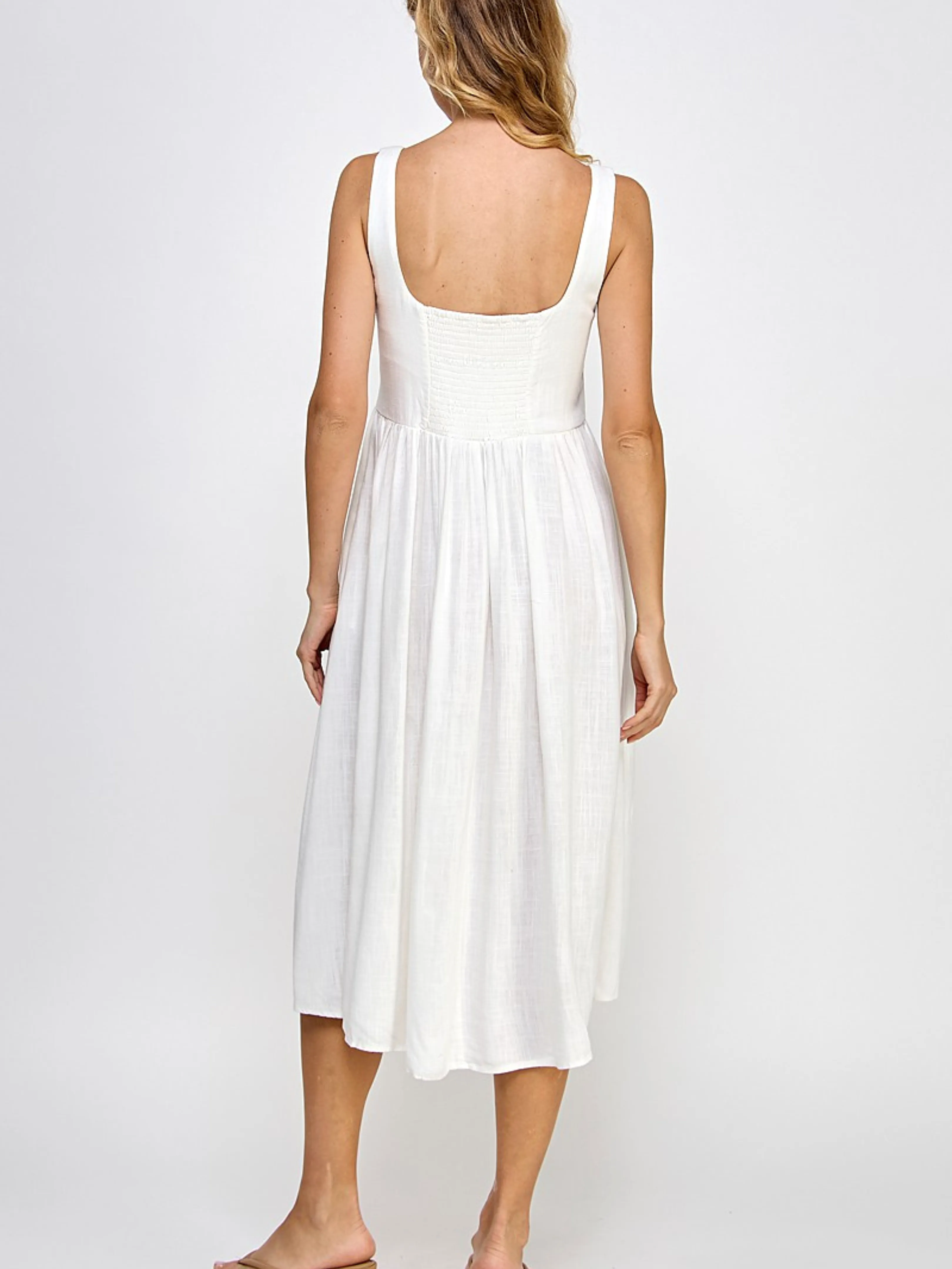 Timeless Poise Linen Dress