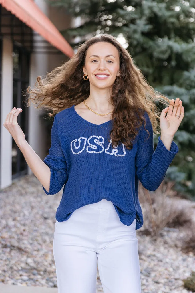 USA V-Neck Sweater