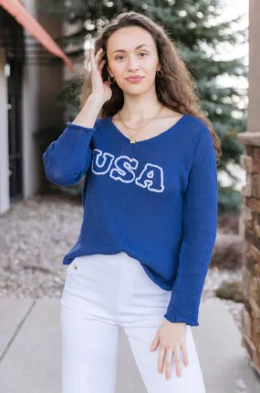 USA V-Neck Sweater