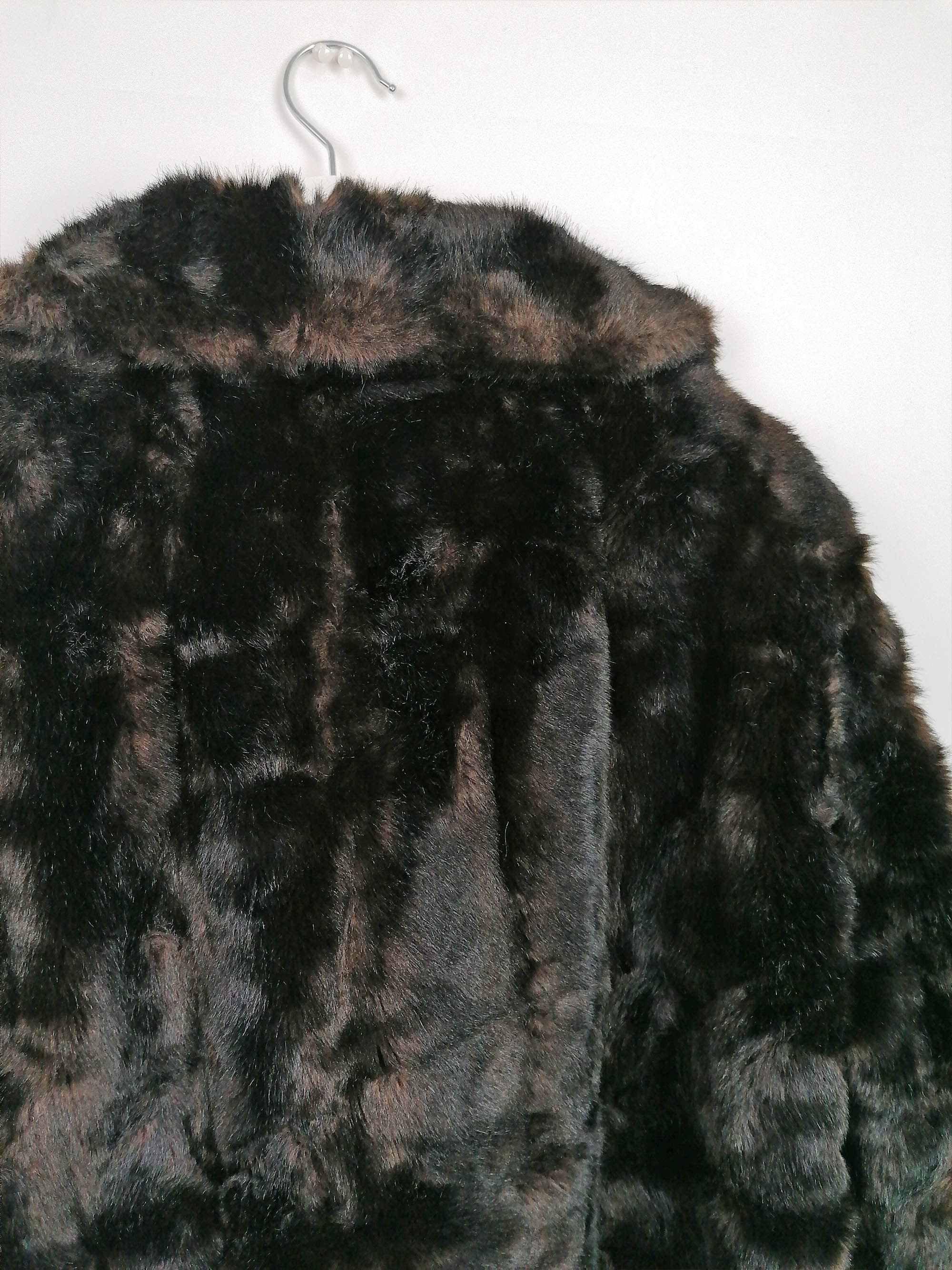 Vintage 80's 90's Faux Fur Coat Brown - size M