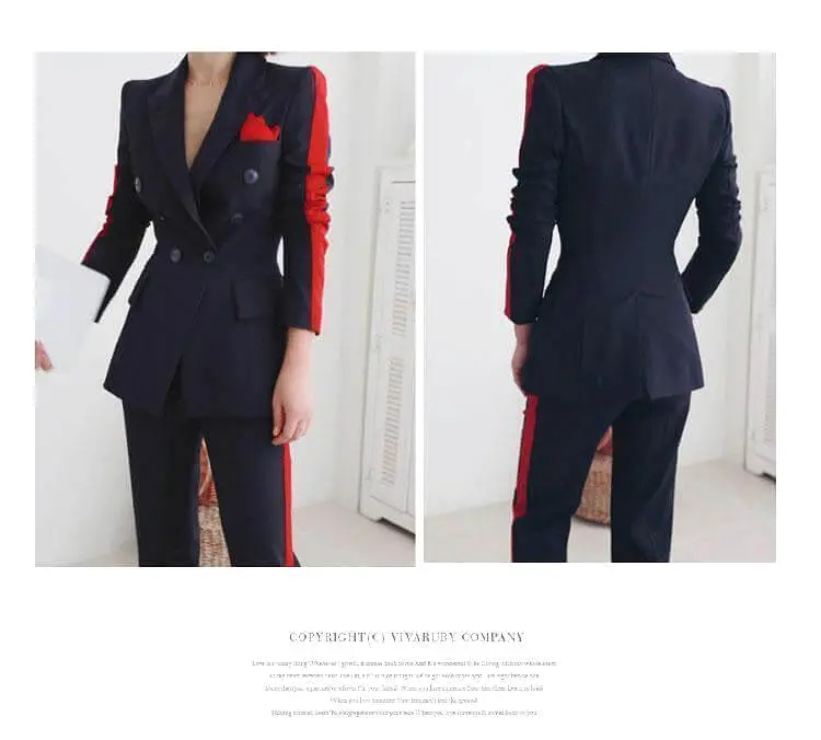 Women Pant Suit, Amani Double-Breasted Pantsuit