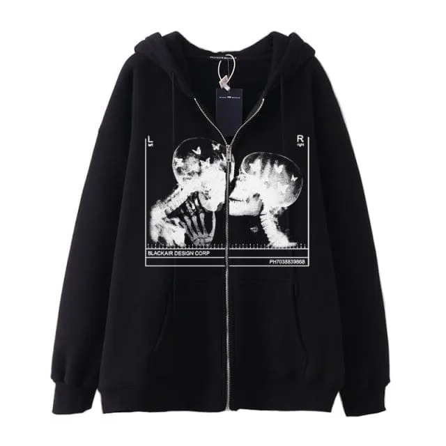 Women's Zip Up Hoodie Y2K