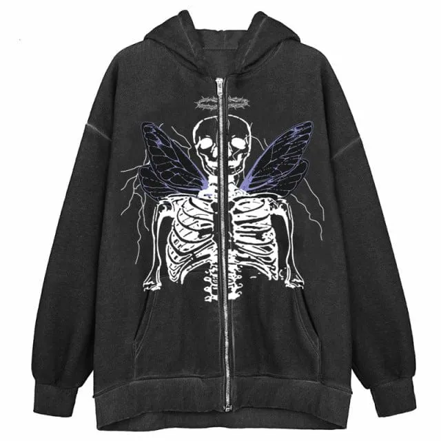 Women's Zip Up Hoodie Y2K