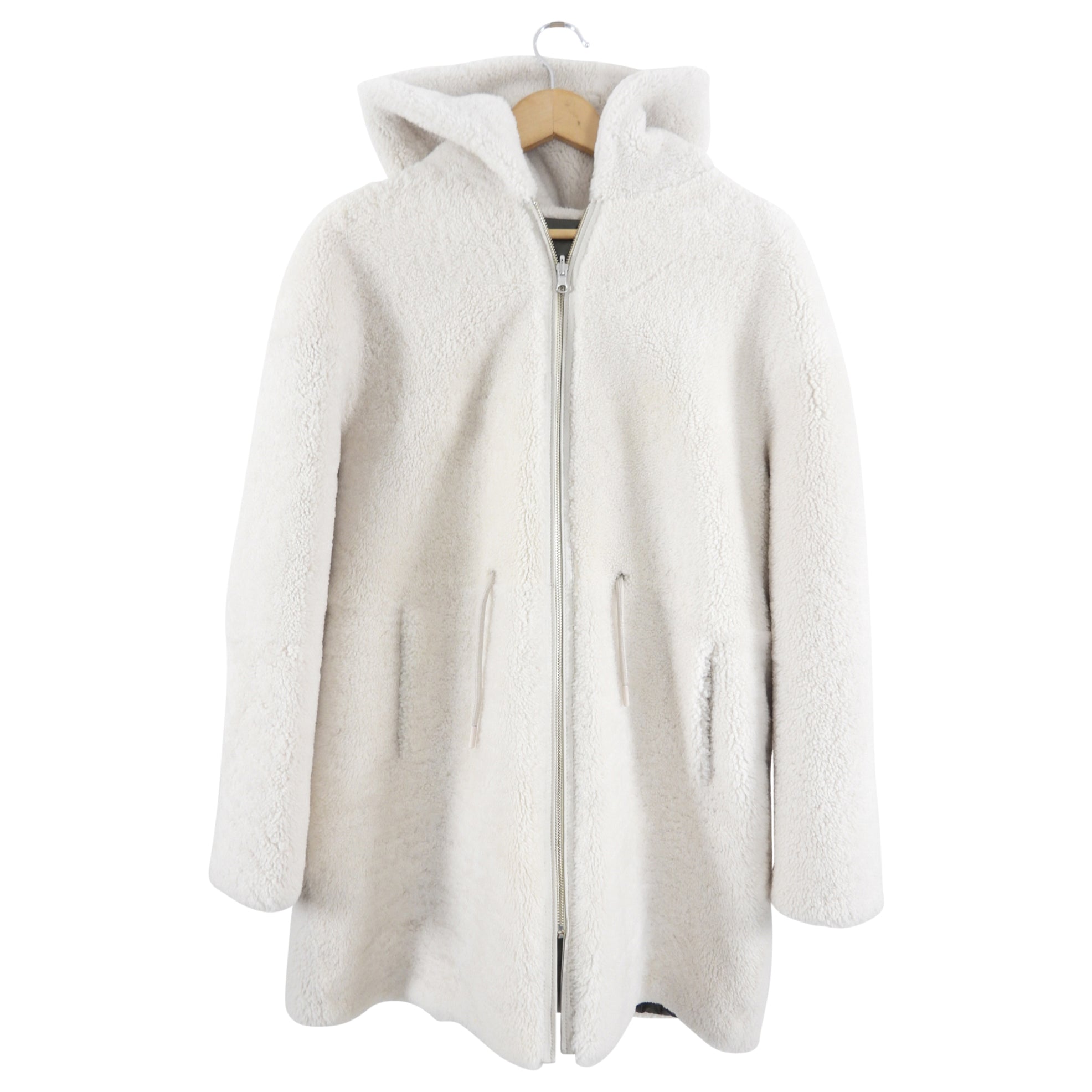 Yves Salomon Meteo Reversible Shearling Hooded Coat - FR36 / 4