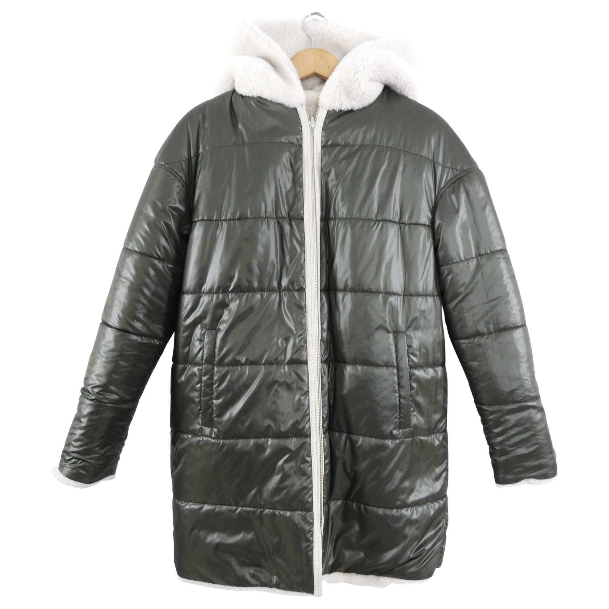 Yves Salomon Meteo Reversible Shearling Hooded Coat - FR36 / 4