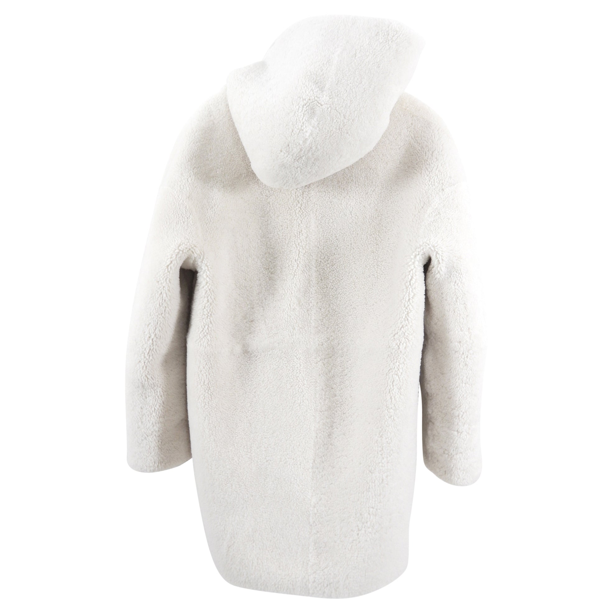 Yves Salomon Meteo Reversible Shearling Hooded Coat - FR36 / 4